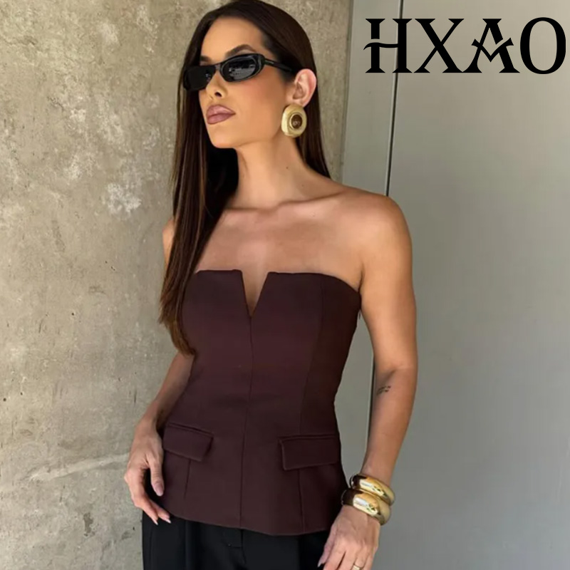 HXAO-Top de tubo sin tirantes  - Strapless Bra Backless reseña y precio