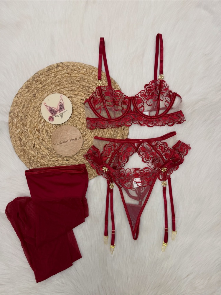 Conjunto de Lencería de Encaje - Garter Belt Set reseña y precio