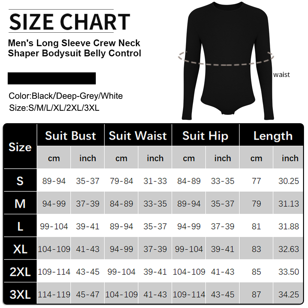Body de manga larga para hombr - Shapewear Bodysuit Firm reseña y precio